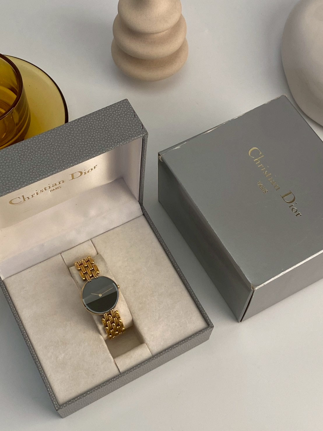 Dior 46-154-4 black dial gold