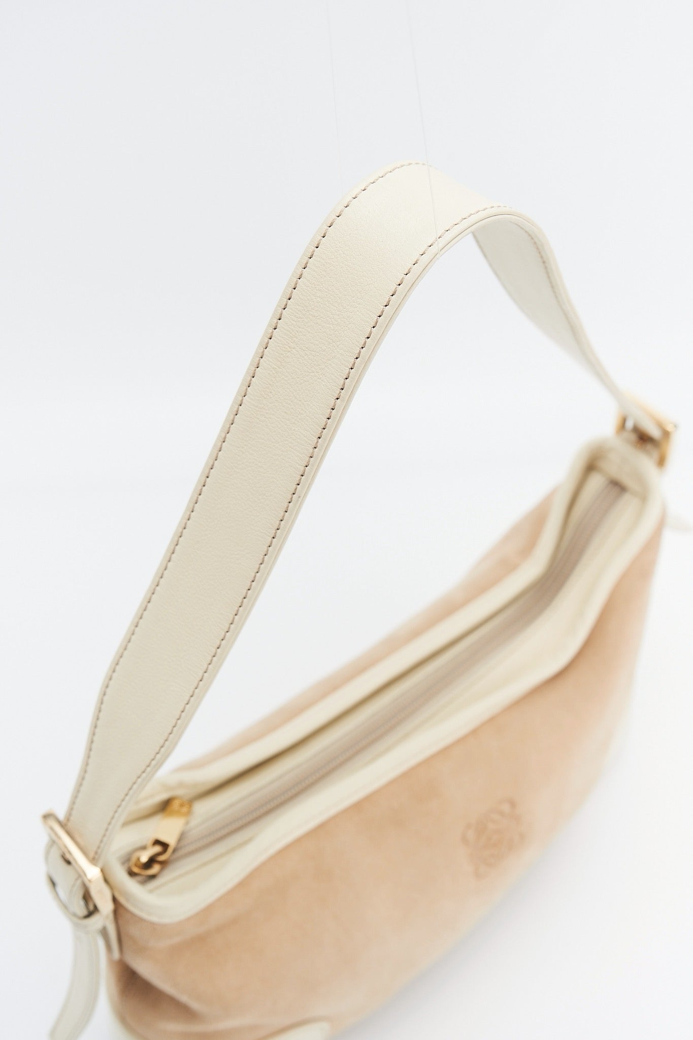 Loewe white suede