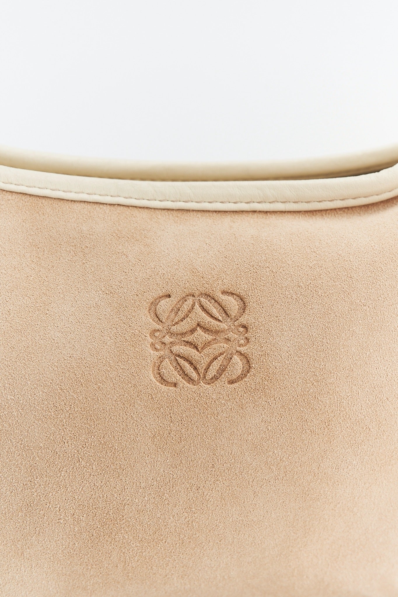 Loewe white suede