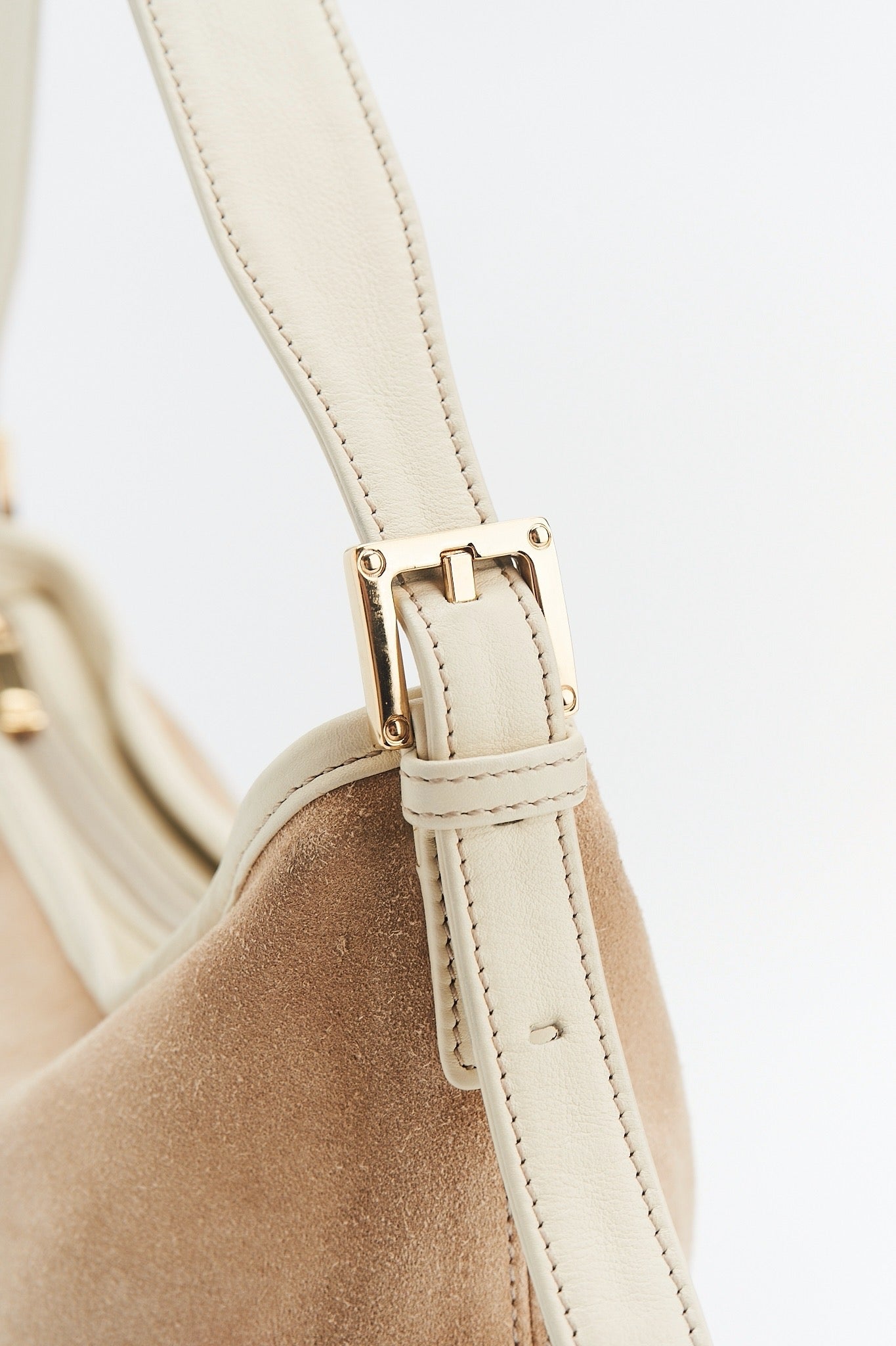 Loewe white suede