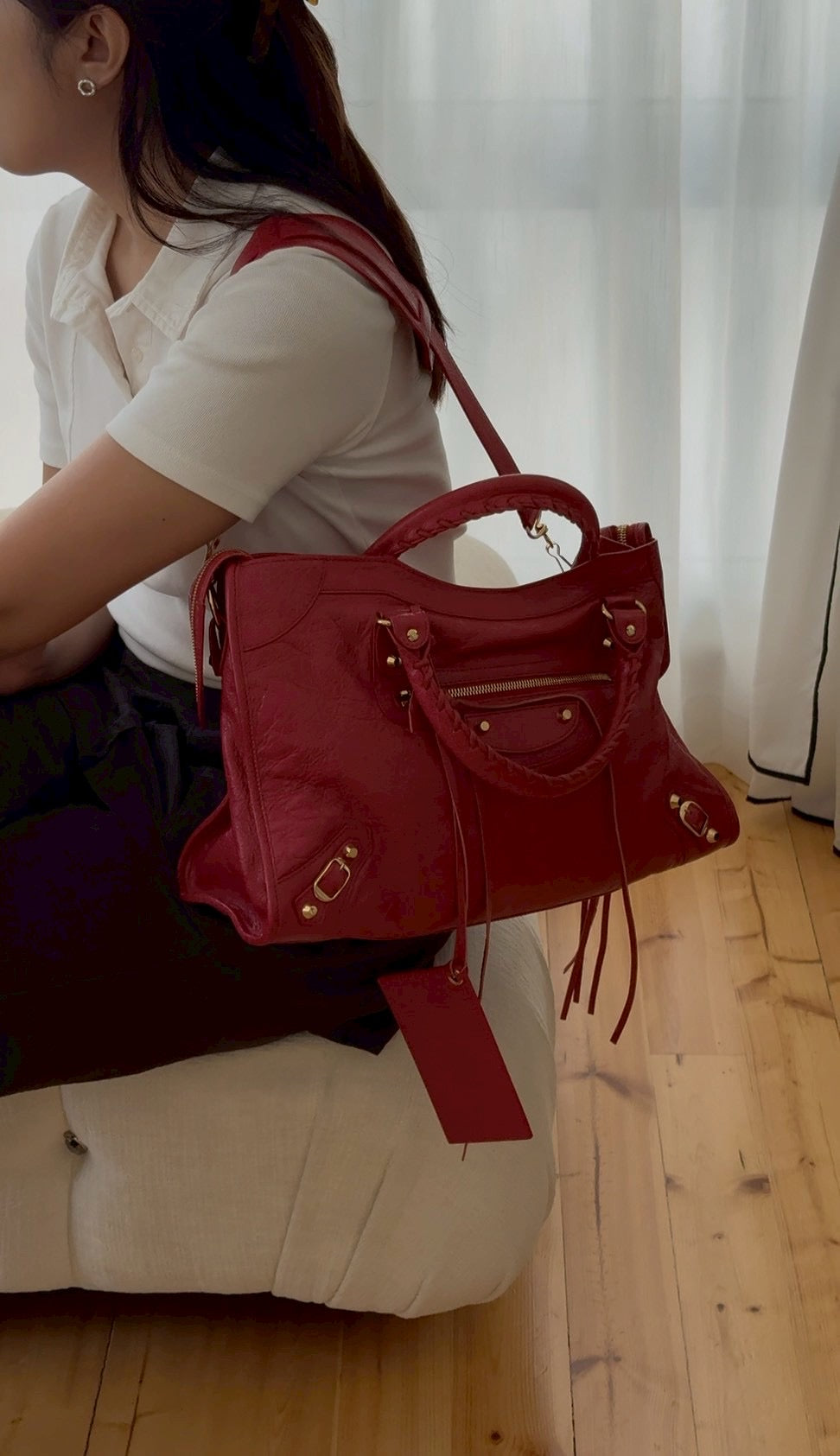 Balenciaga city red