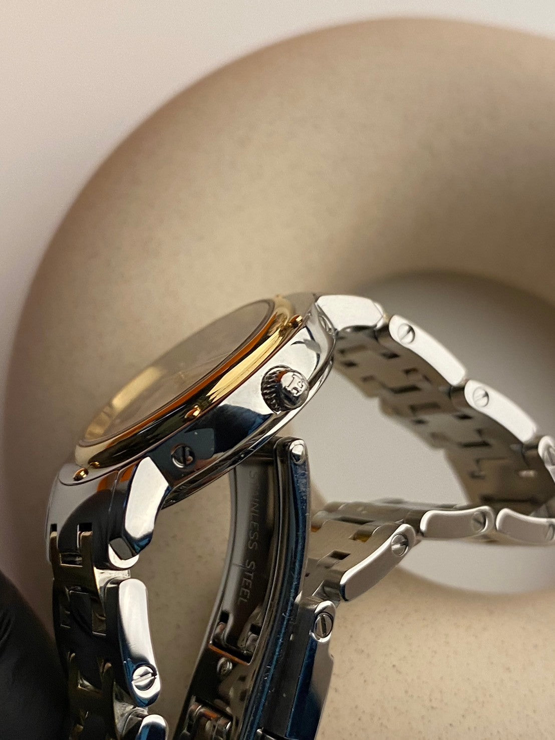 Hermes two tone pearl dial c.8638