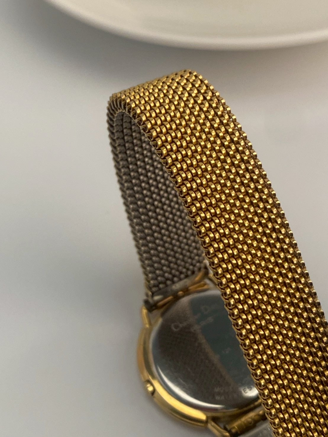 Dior 59 121 logo dial gold watch