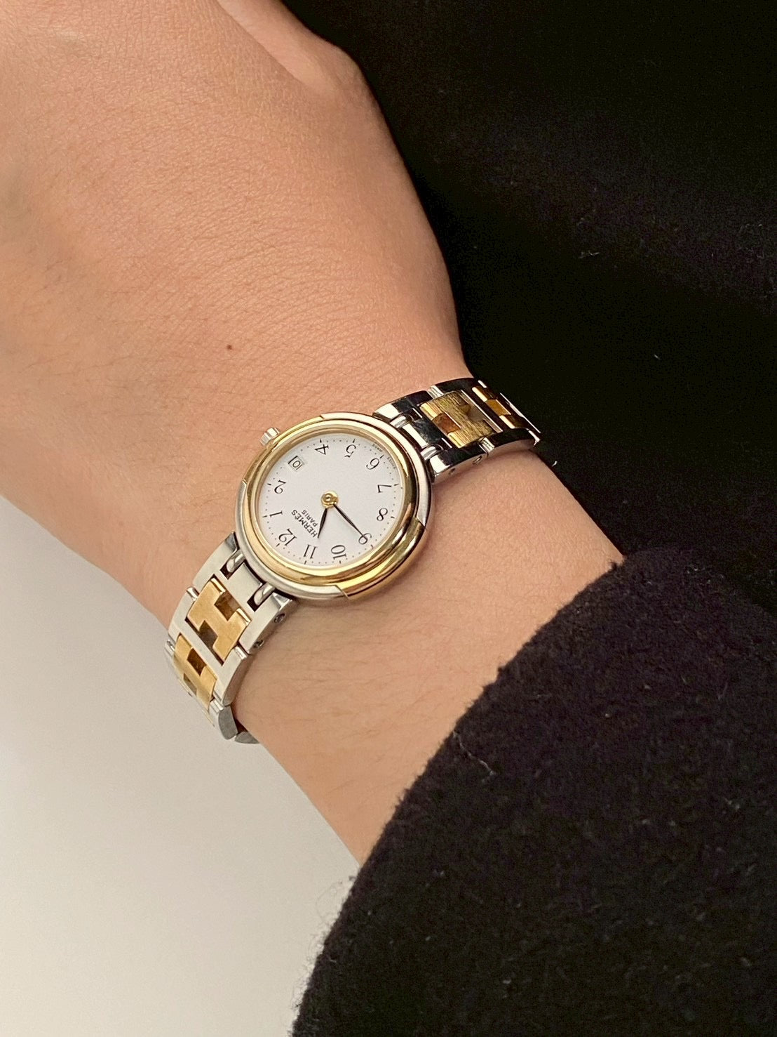 Hermes twotone white dial c.9608