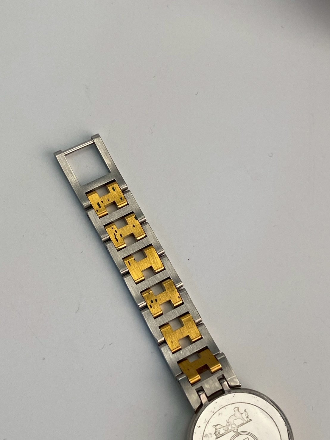 Hermes twotone white dial c.9608