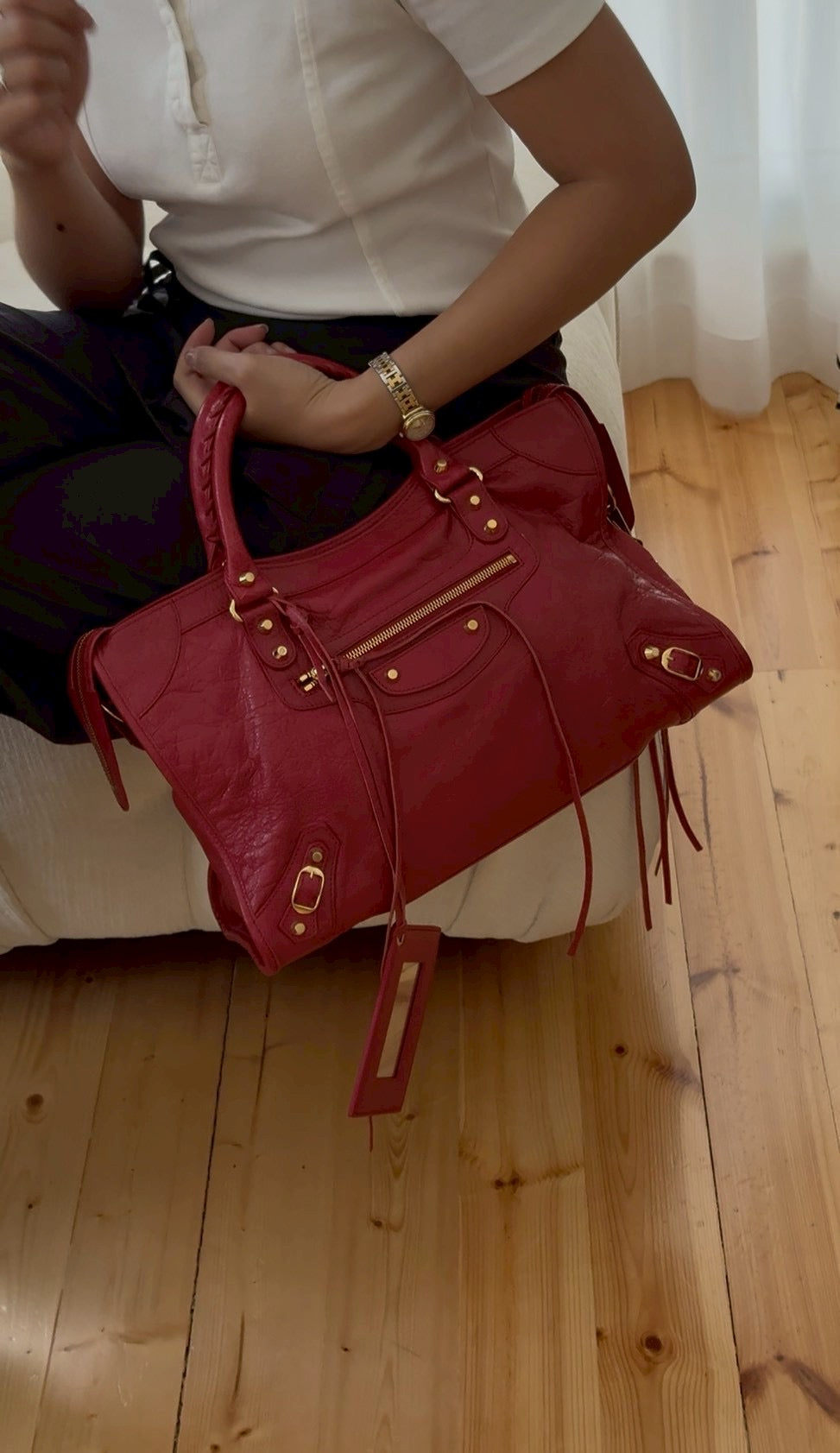 Balenciaga city red