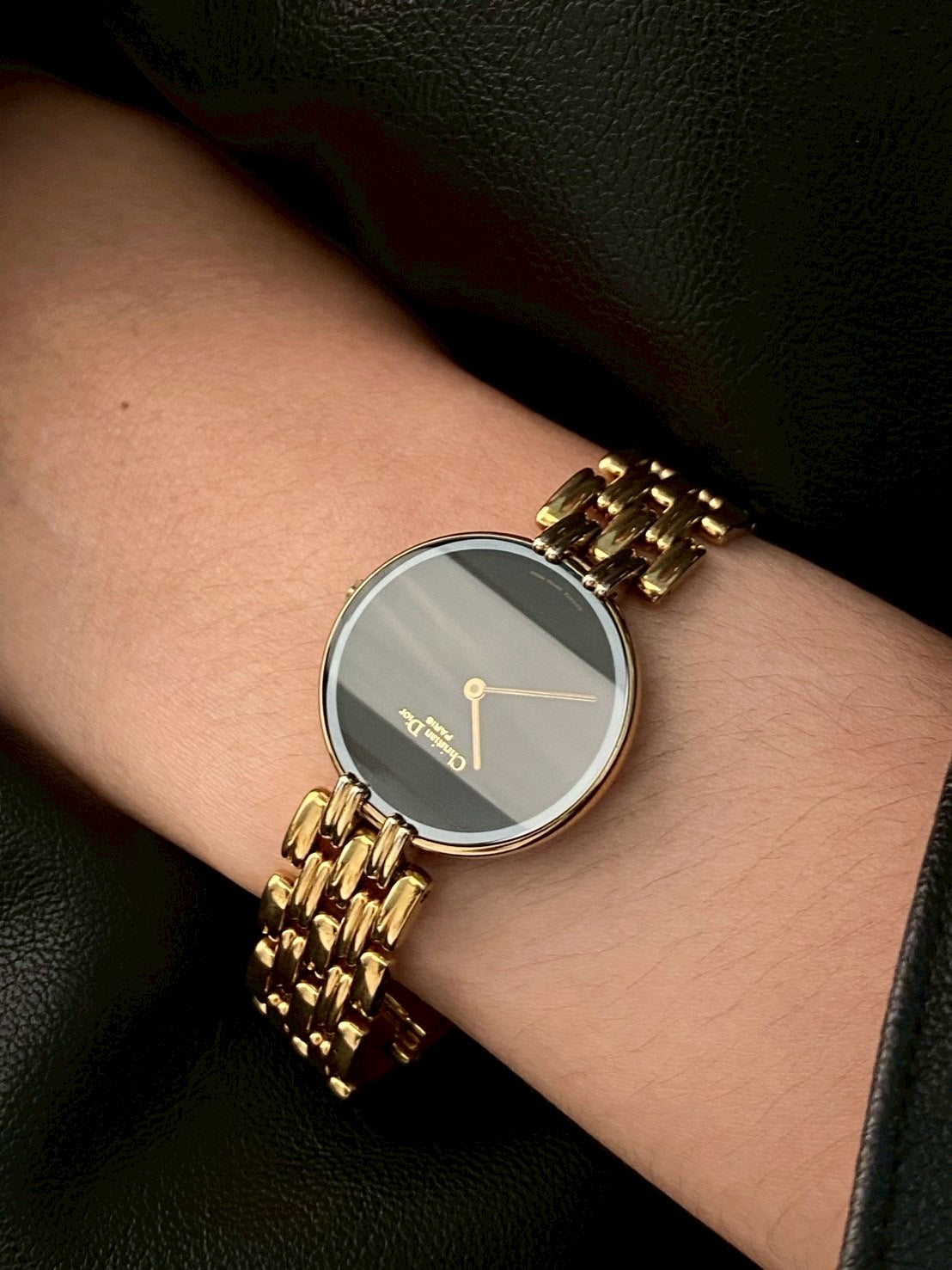 Dior 46-154-4 black dial gold