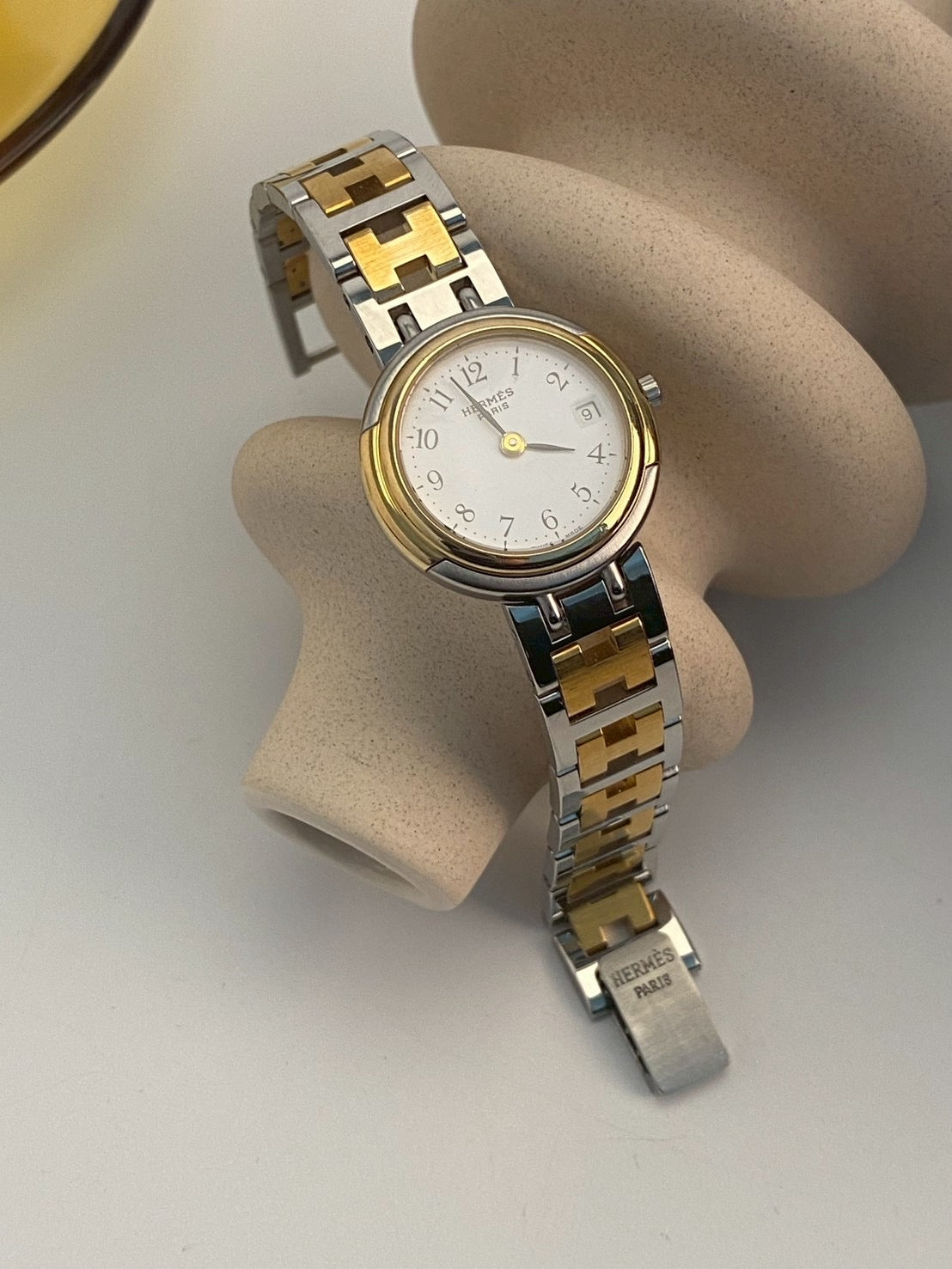 Hermes twotone white dial c.9608