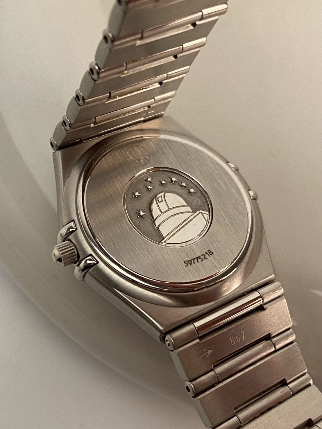 Omega constellation black dial date c. 5218