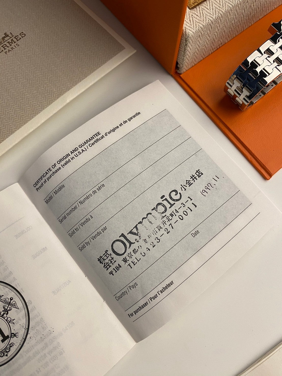 Hermes black dial c.6273