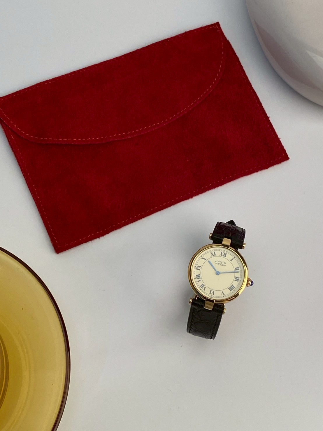Cartier cilcle cream dial c.0003
