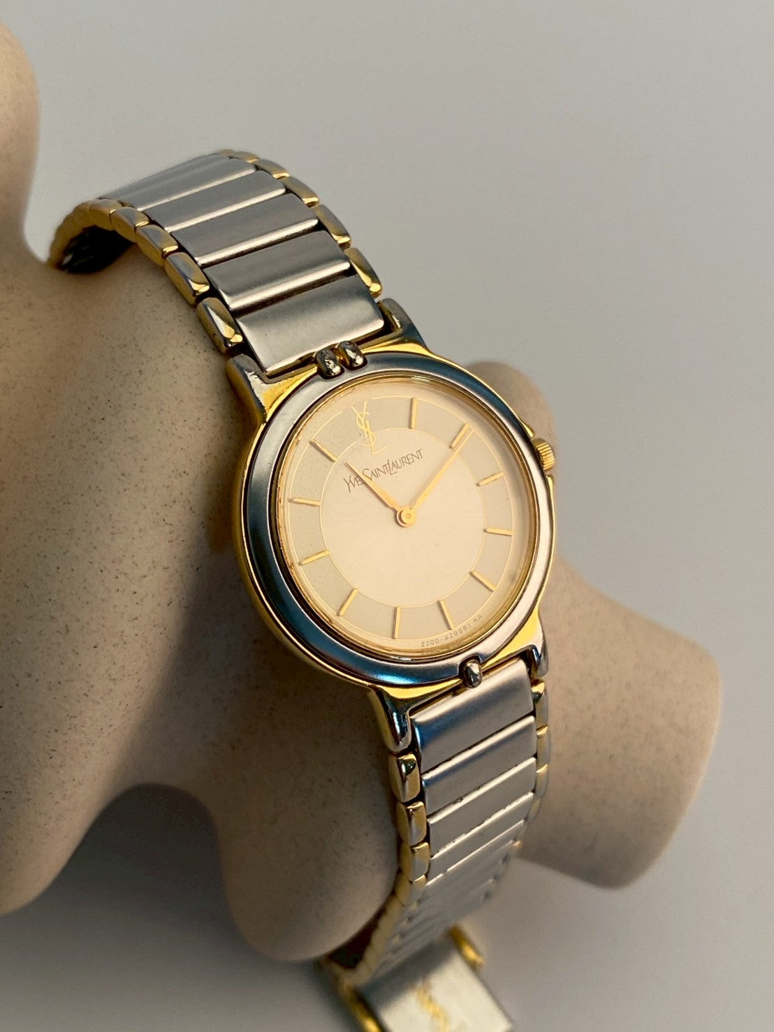 Ysl cream dial twotone c.1306