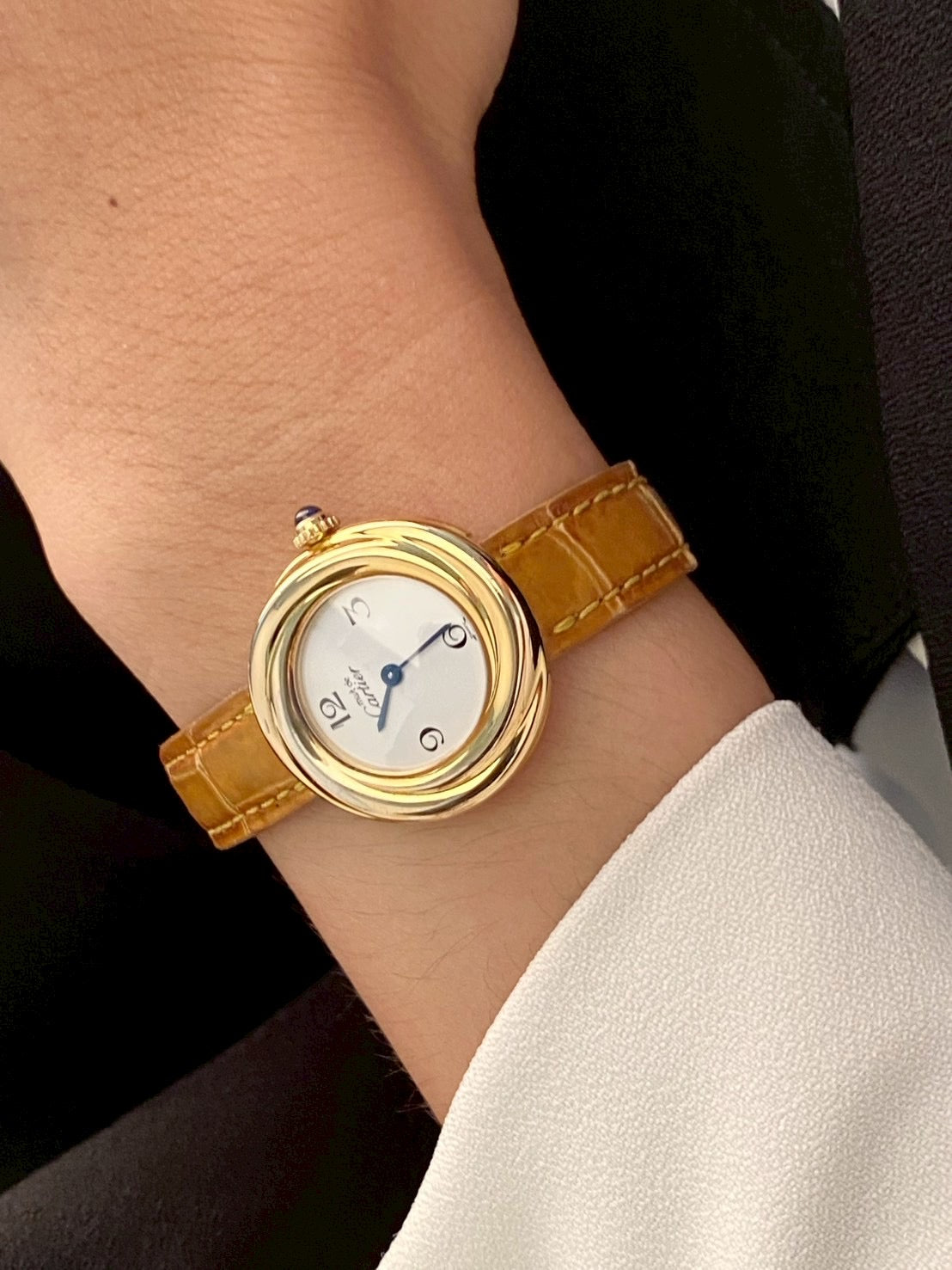 Cartier trinity ring white dial c.4004