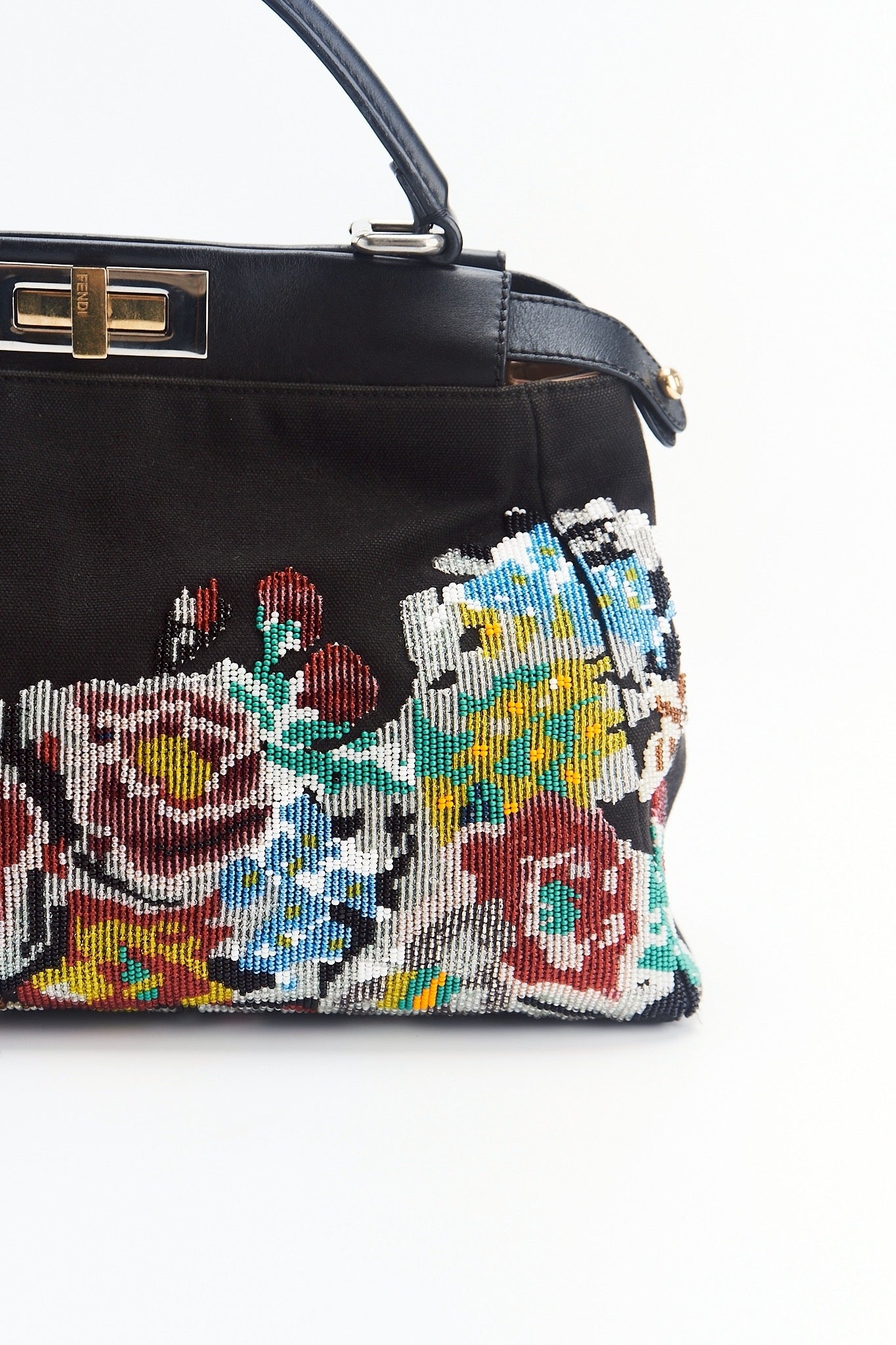 Fendi peekaboo beaded floral