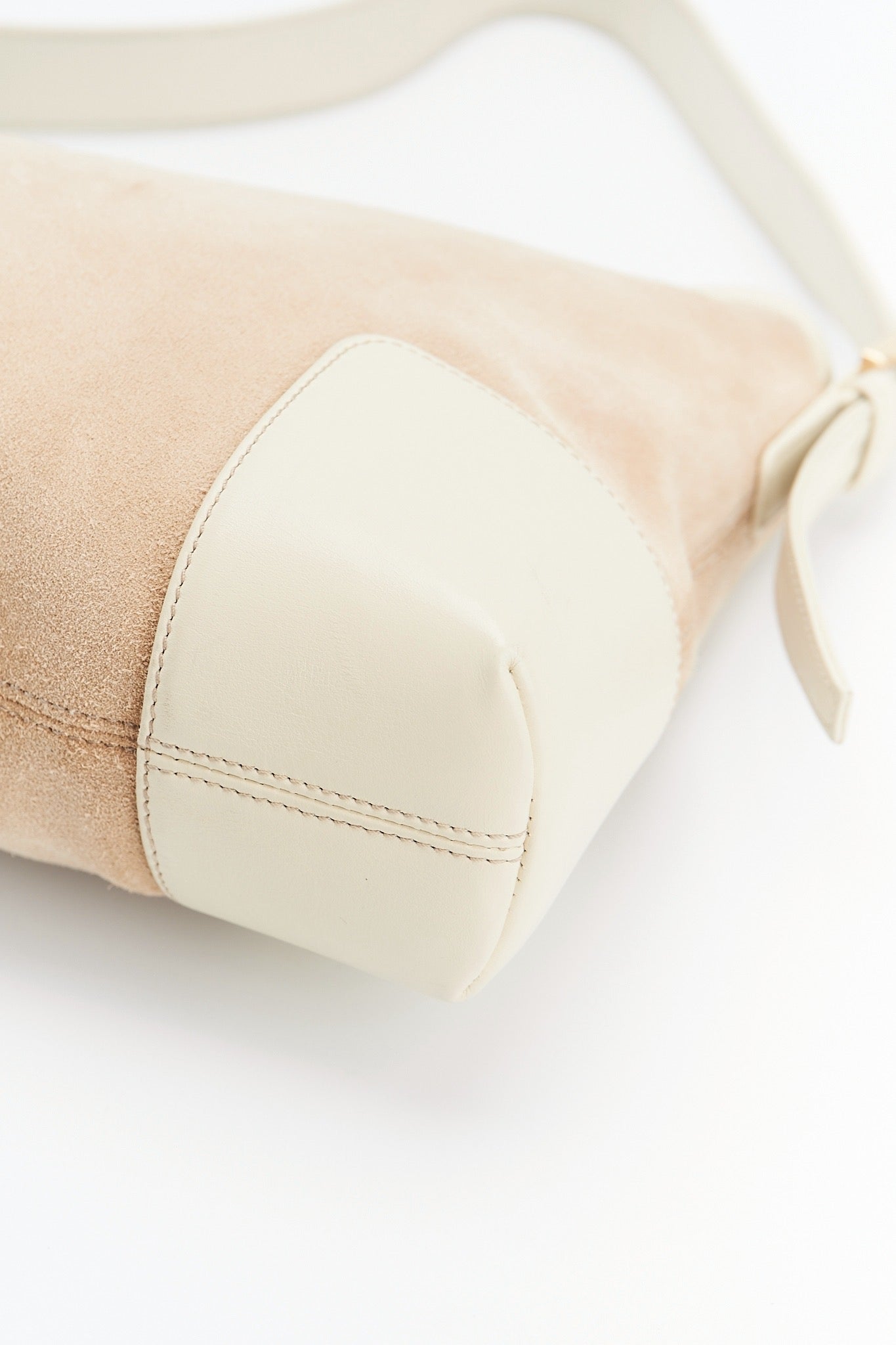 Loewe white suede