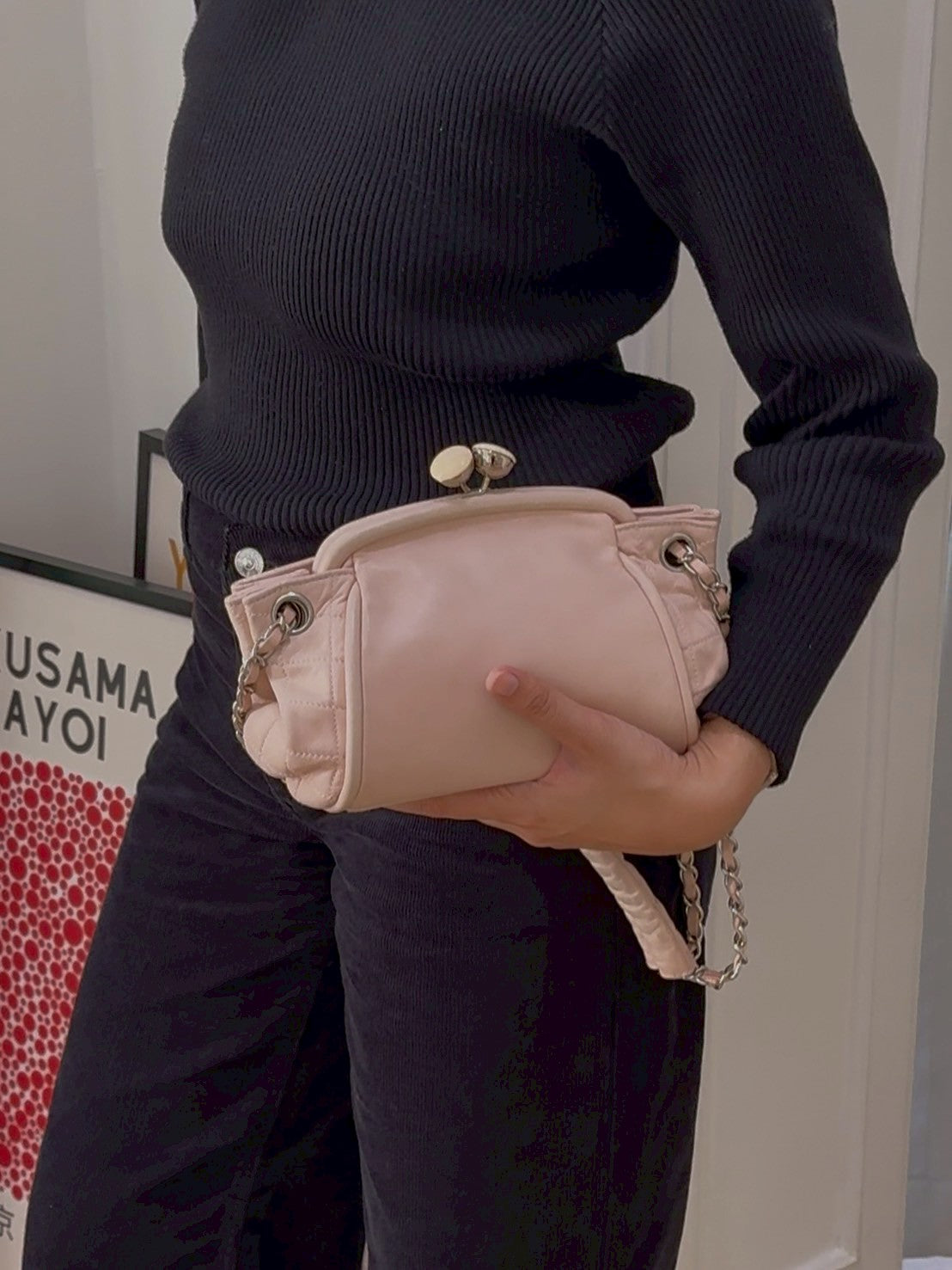 Chanel pink lambskin
