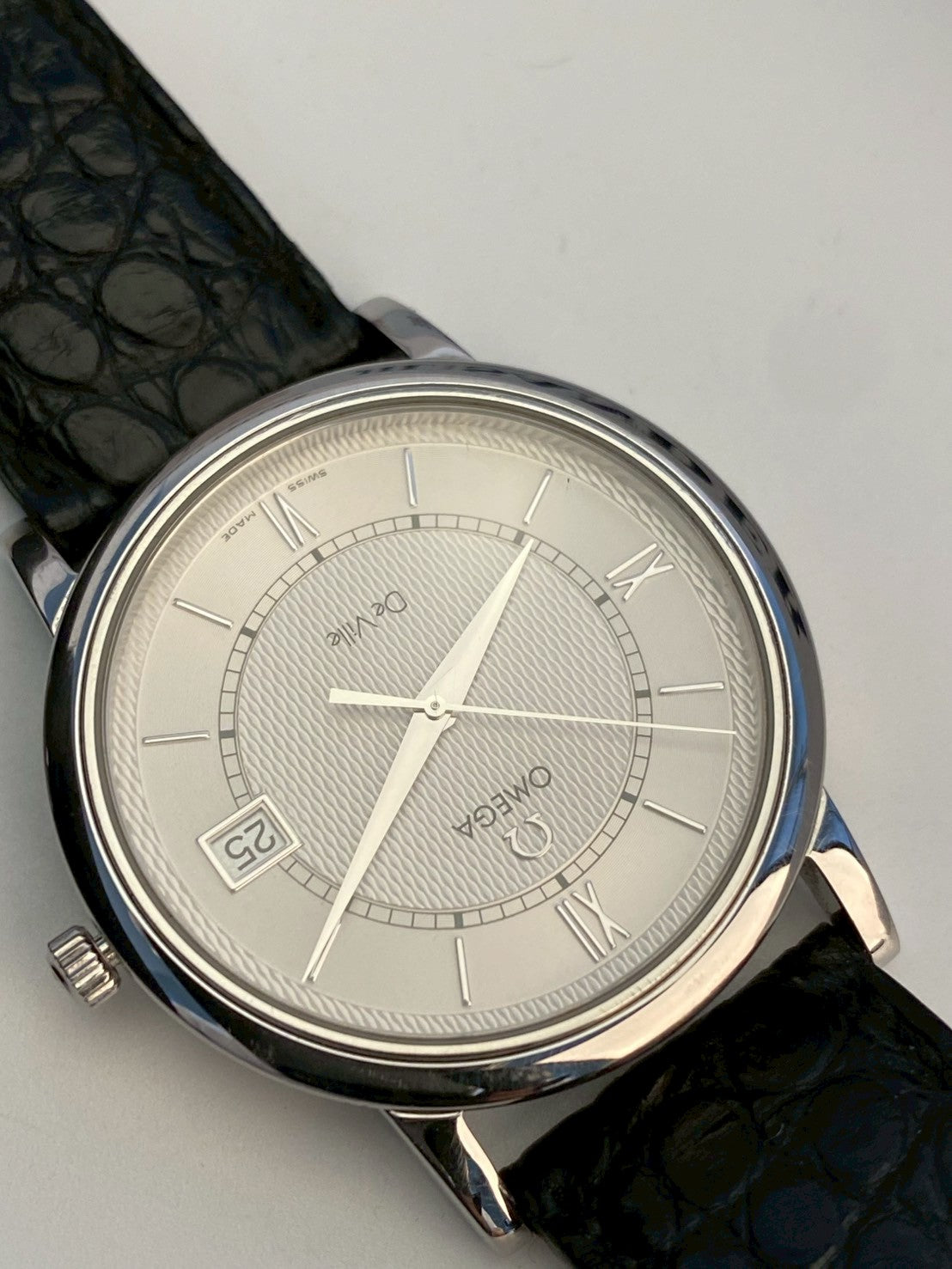 Omega deville date silver watch c.6480