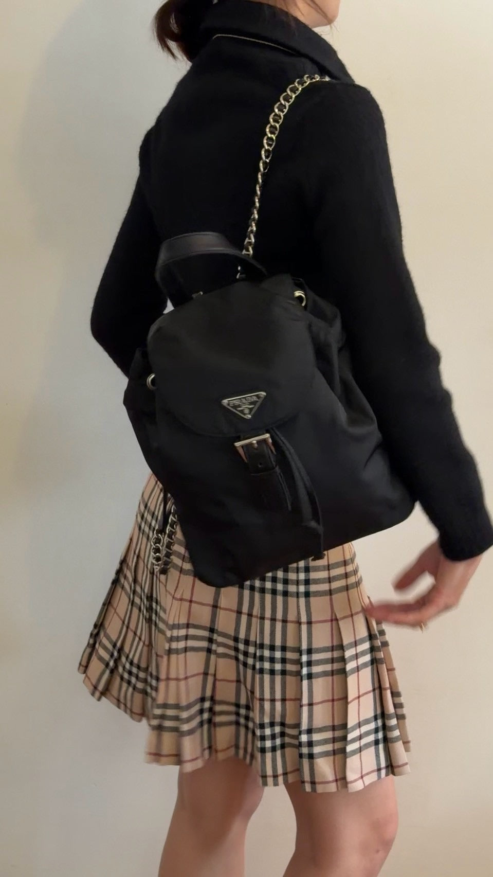 Prada backpack chain
