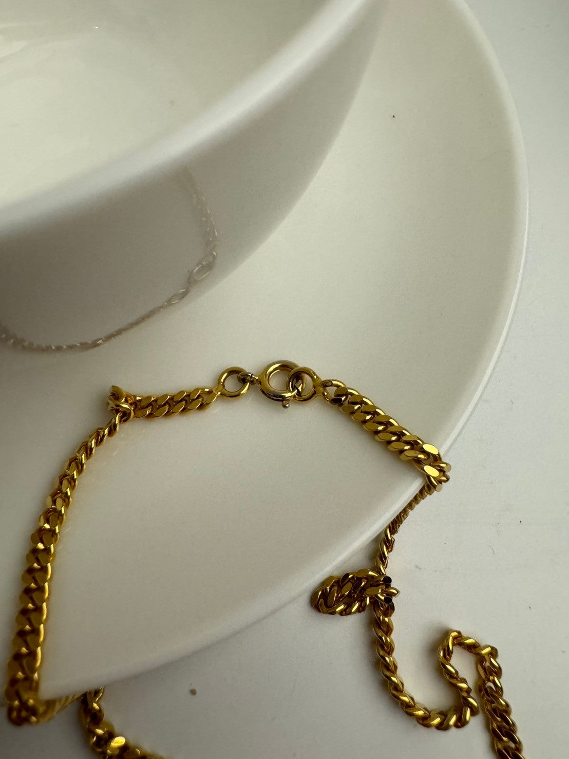 Celine triomphe crystal gold necklace