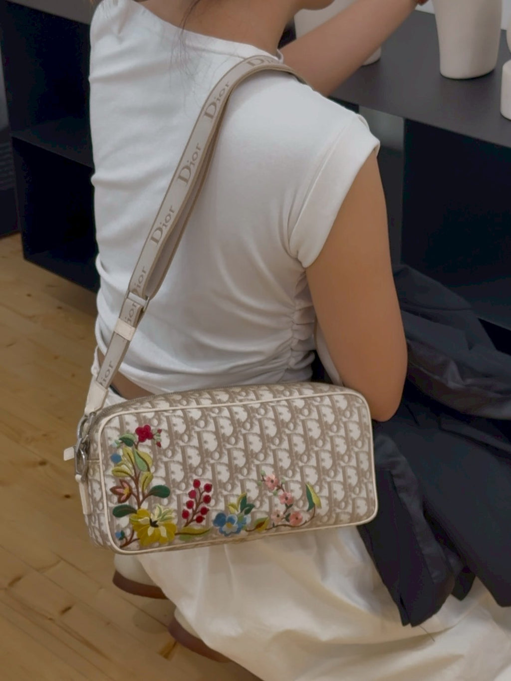 Dior flower crossbody