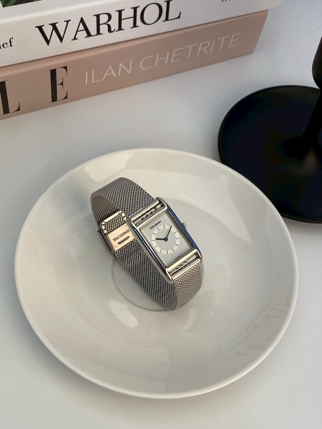YSL stainless white dial c.0825