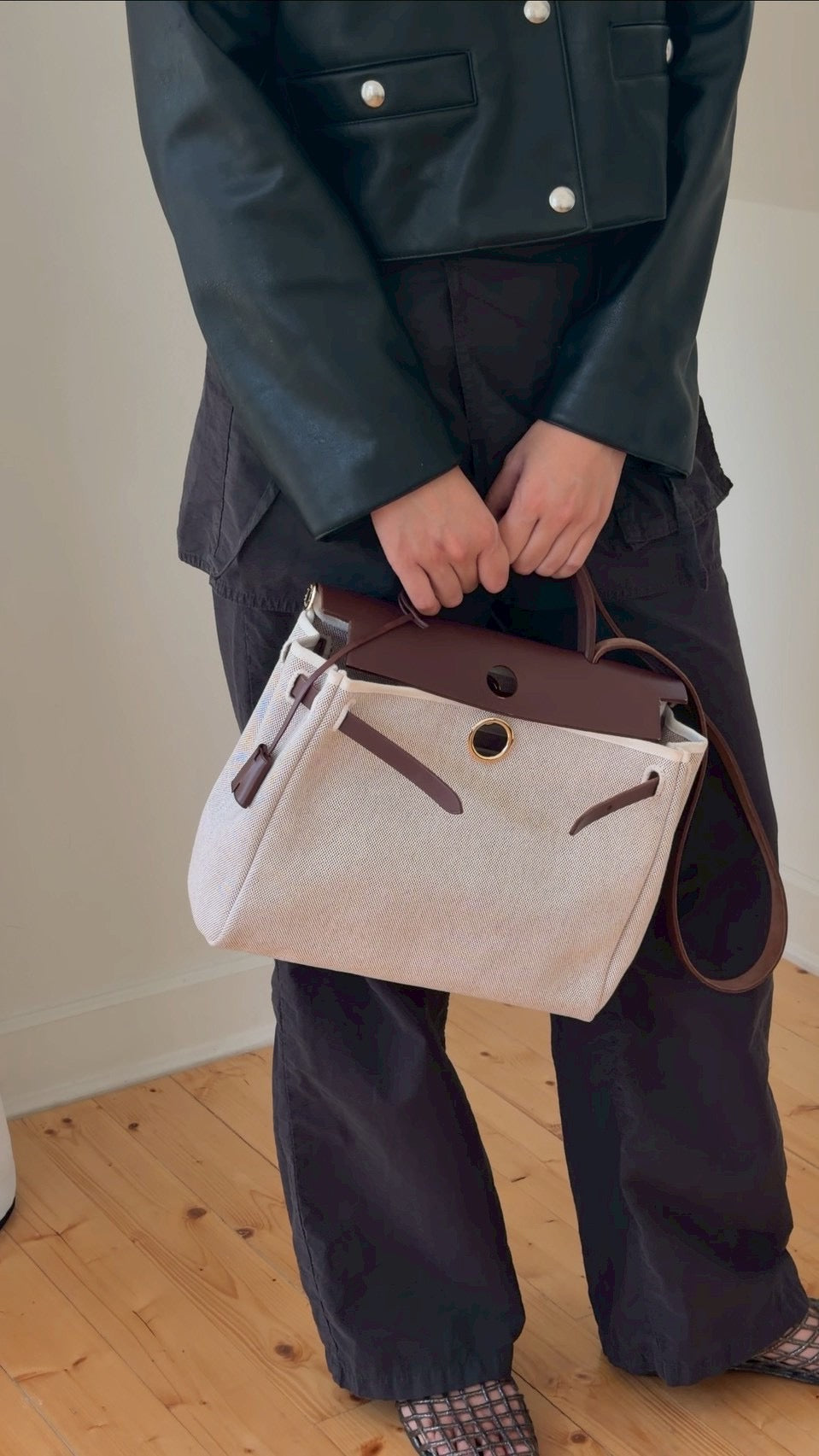 Hermes herbag31 redbrown