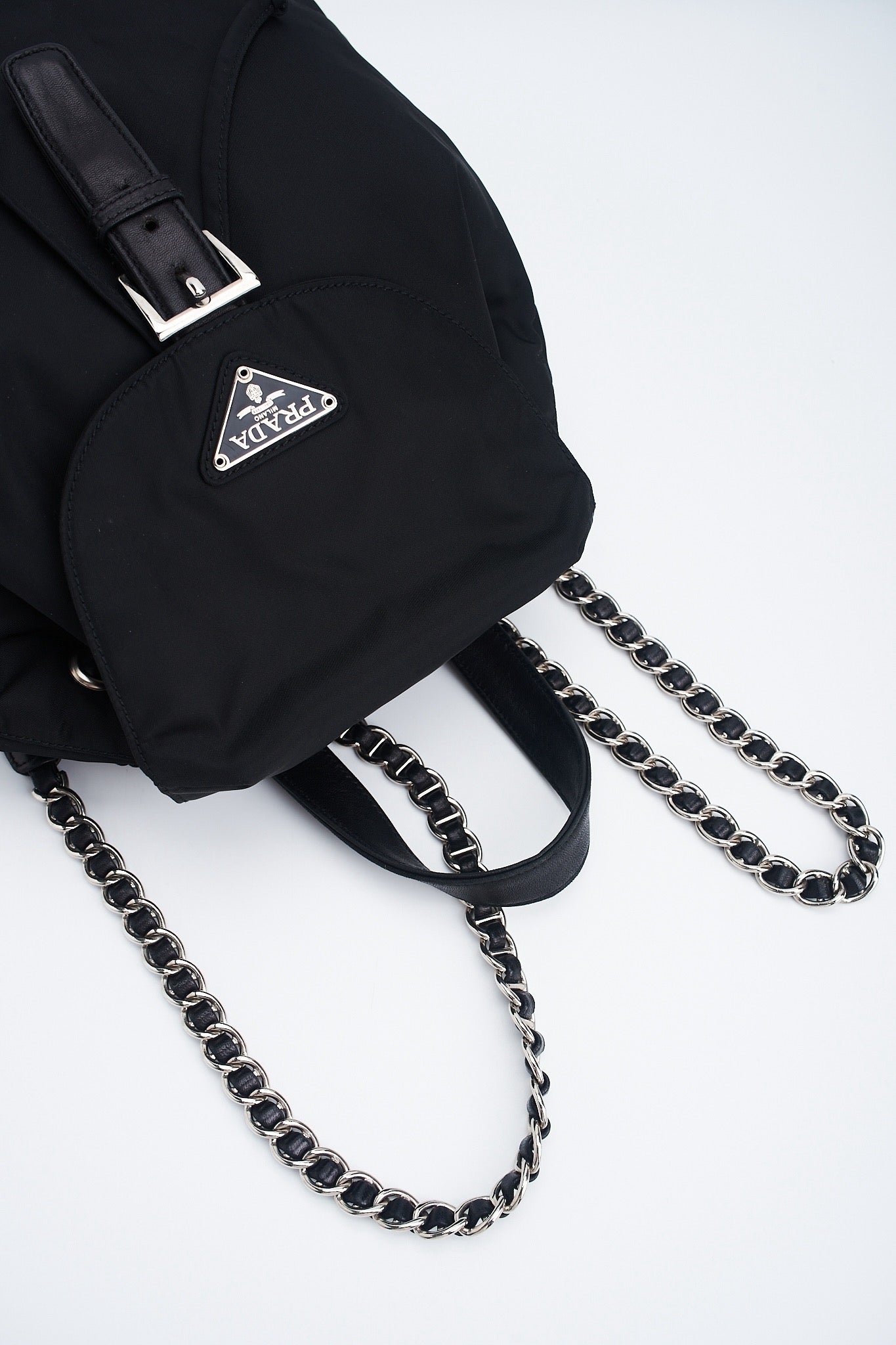 Prada backpack chain