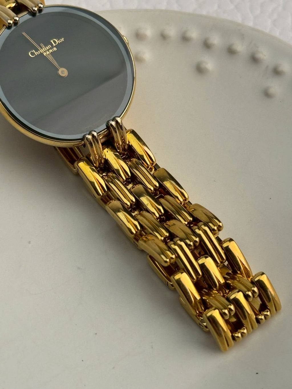 Dior black dial gold sizeM c.7686