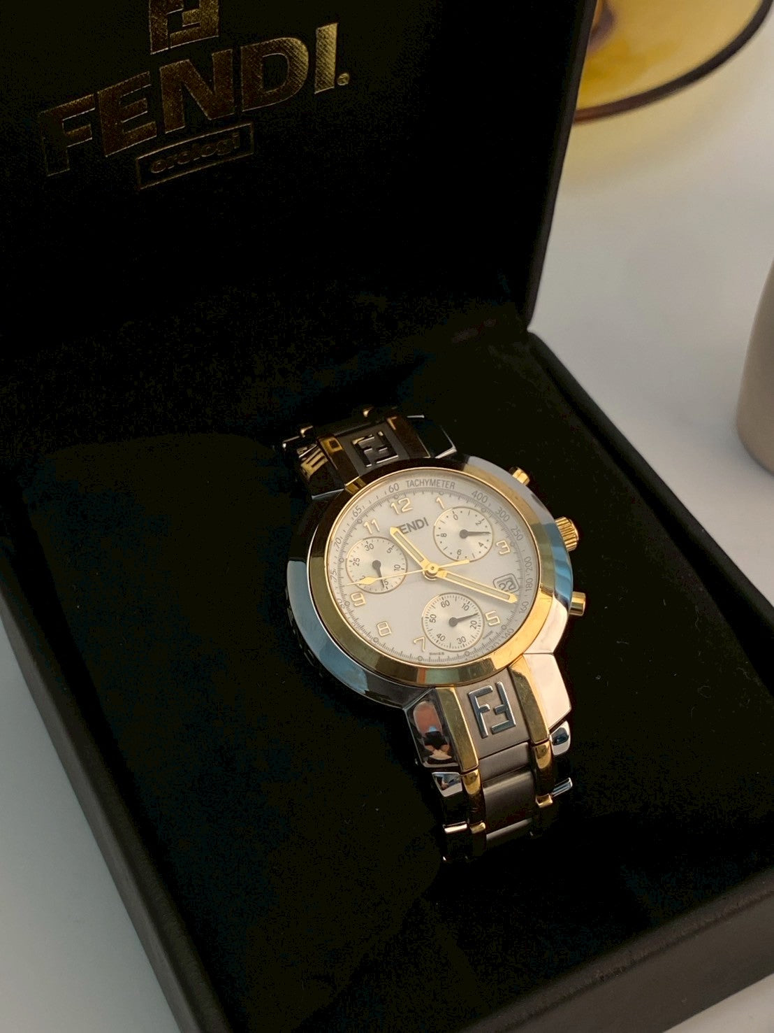 Fendi twotone chronograph c.239
