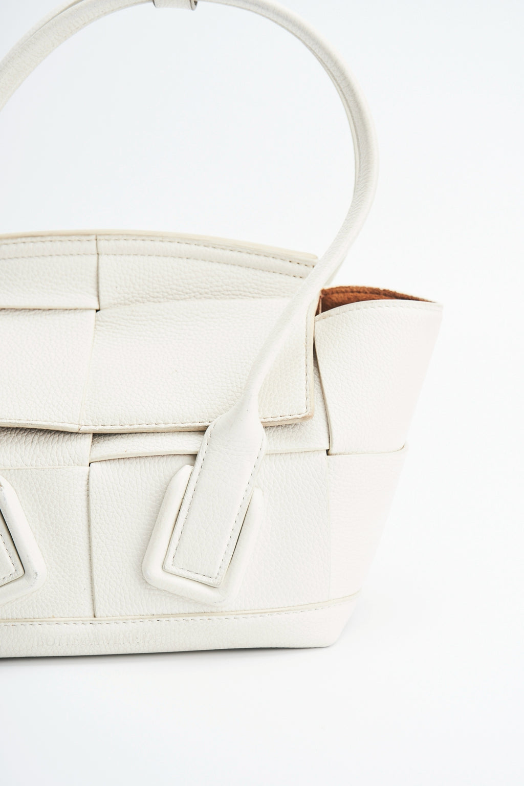 Bottega Veneta arco white bag