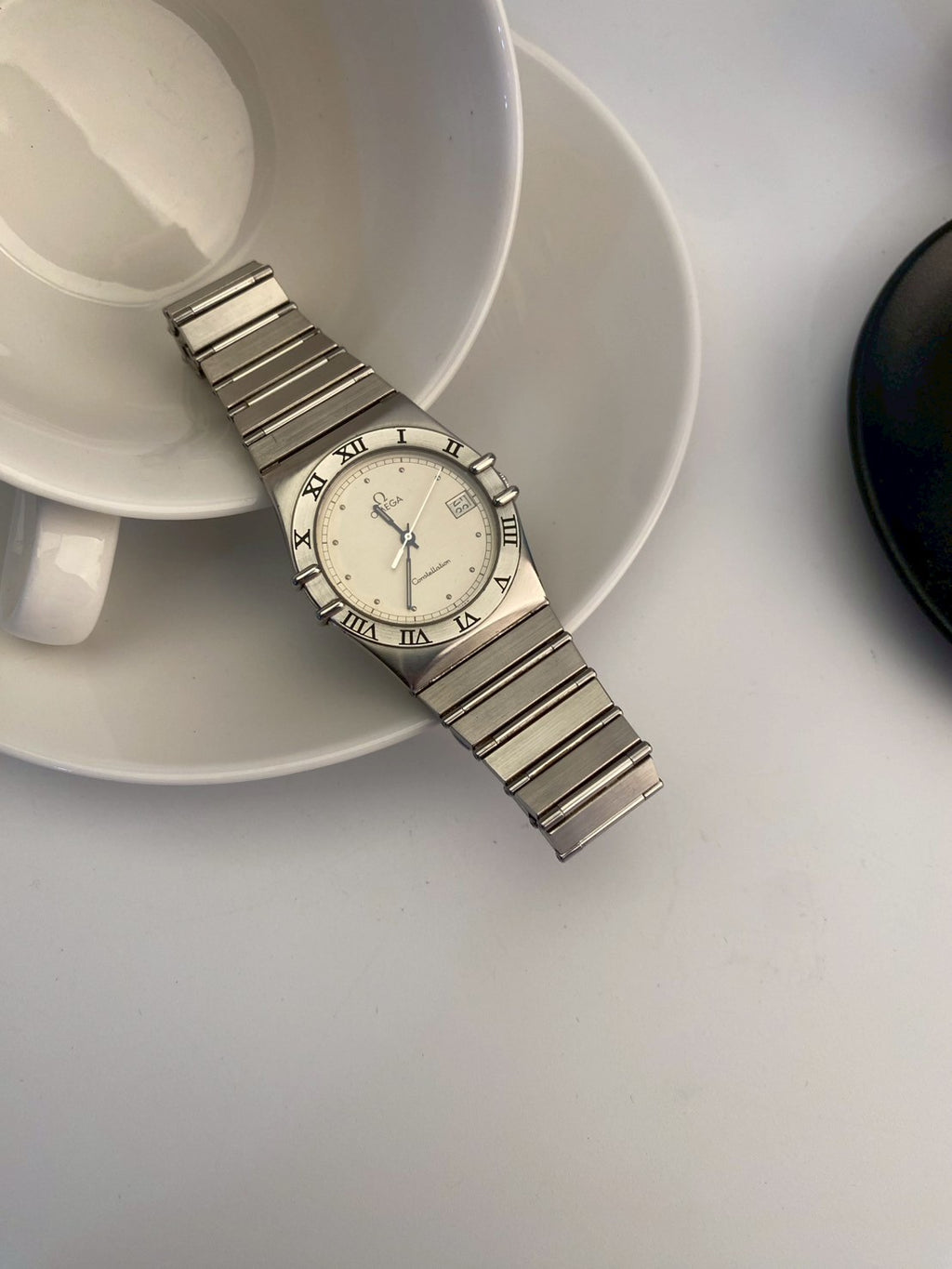 Omega  constellation stainless steel gray dial