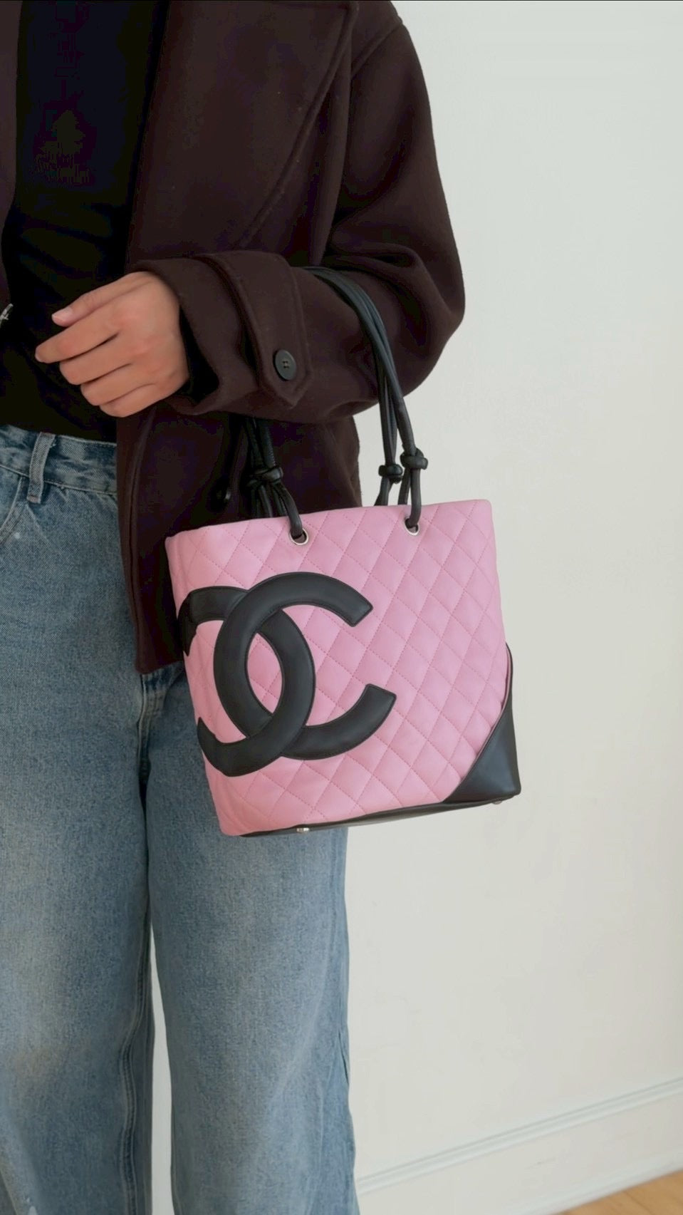 Chanel cambon mini tote pink