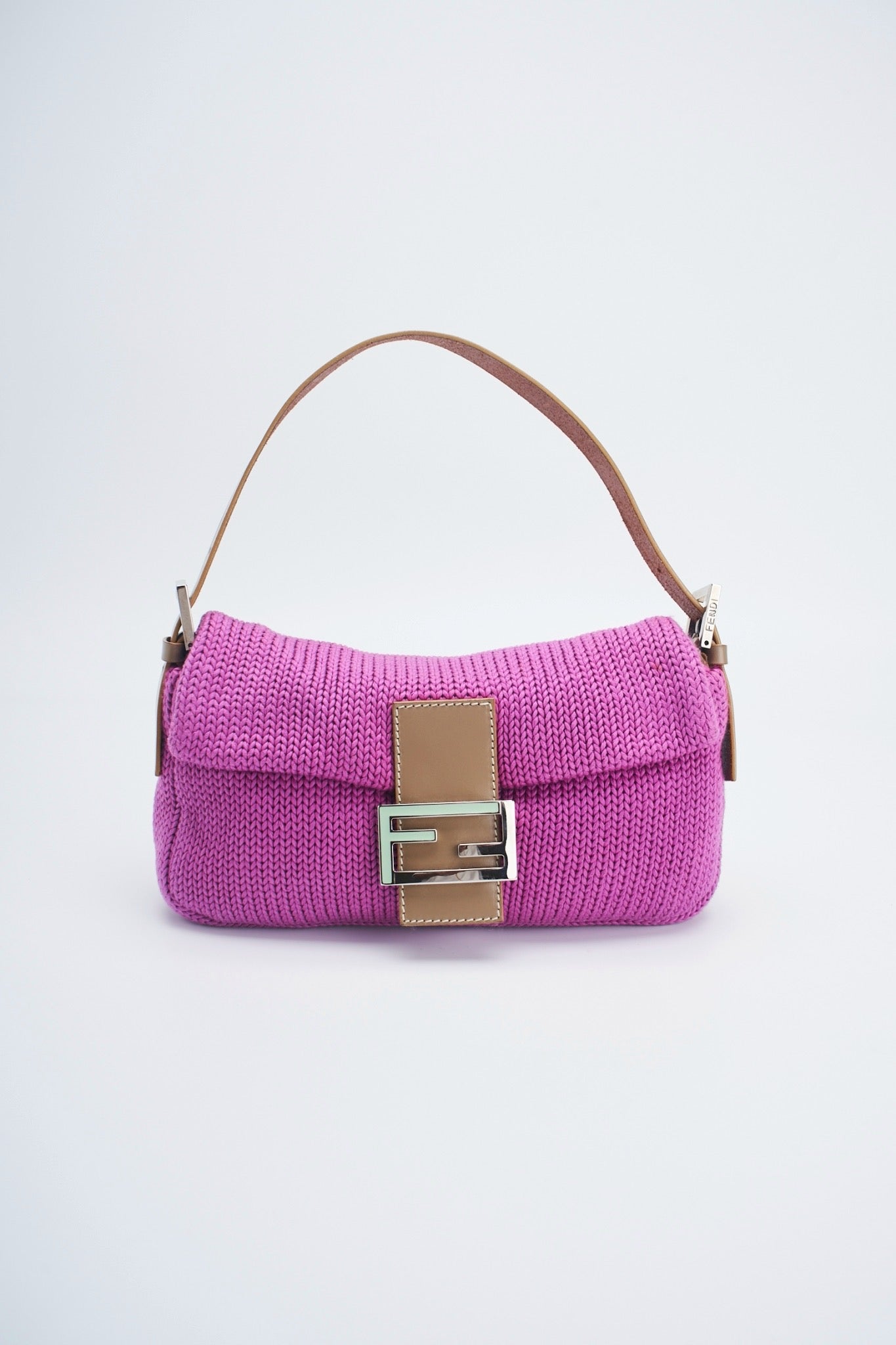 Fendi baguette knit bag