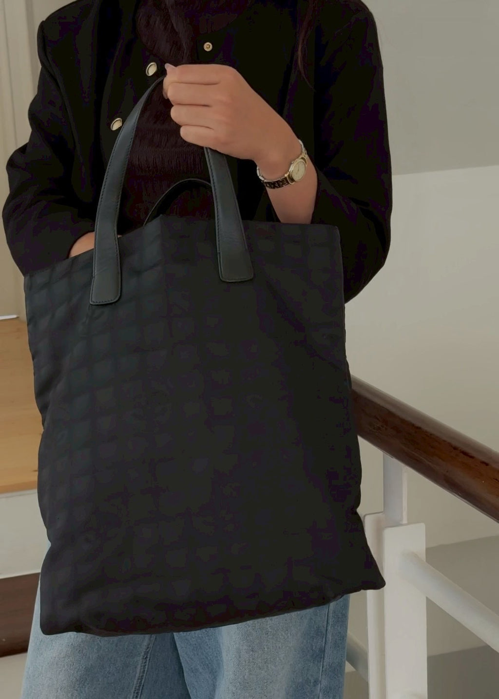 Chanel tavel line tote bag
