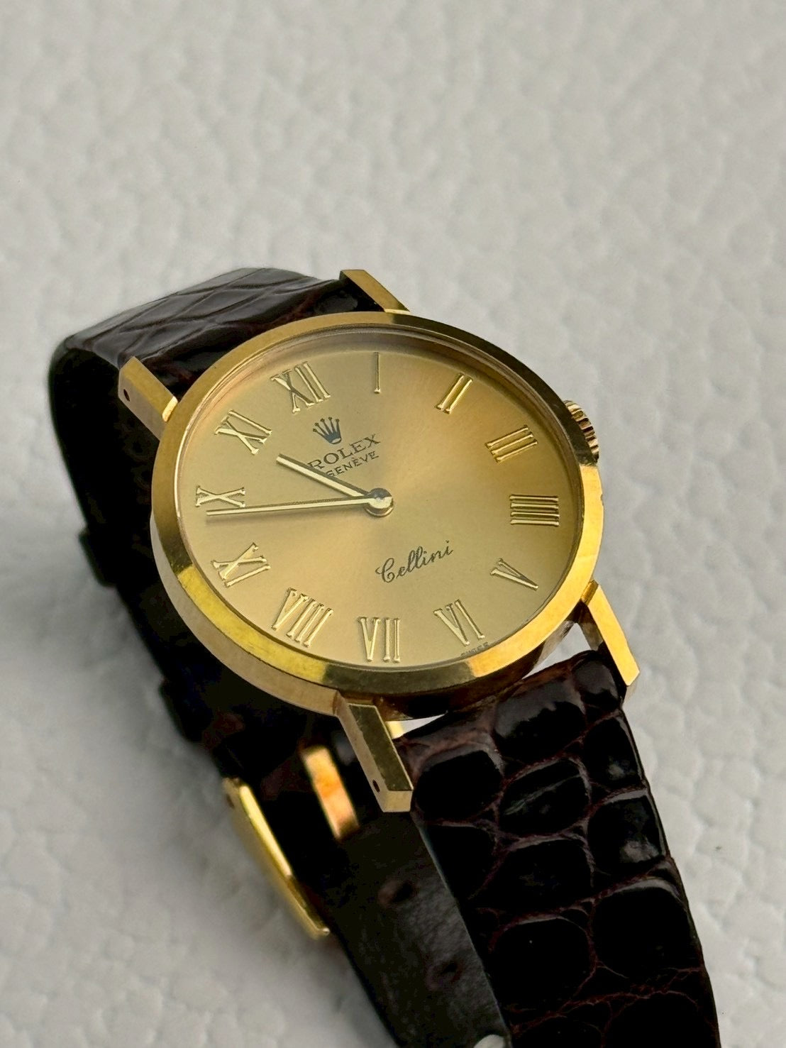Rolex K18 YG cellini gold dial c.8962