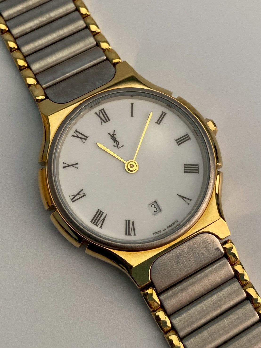 YSL twotone date watch c.0405
