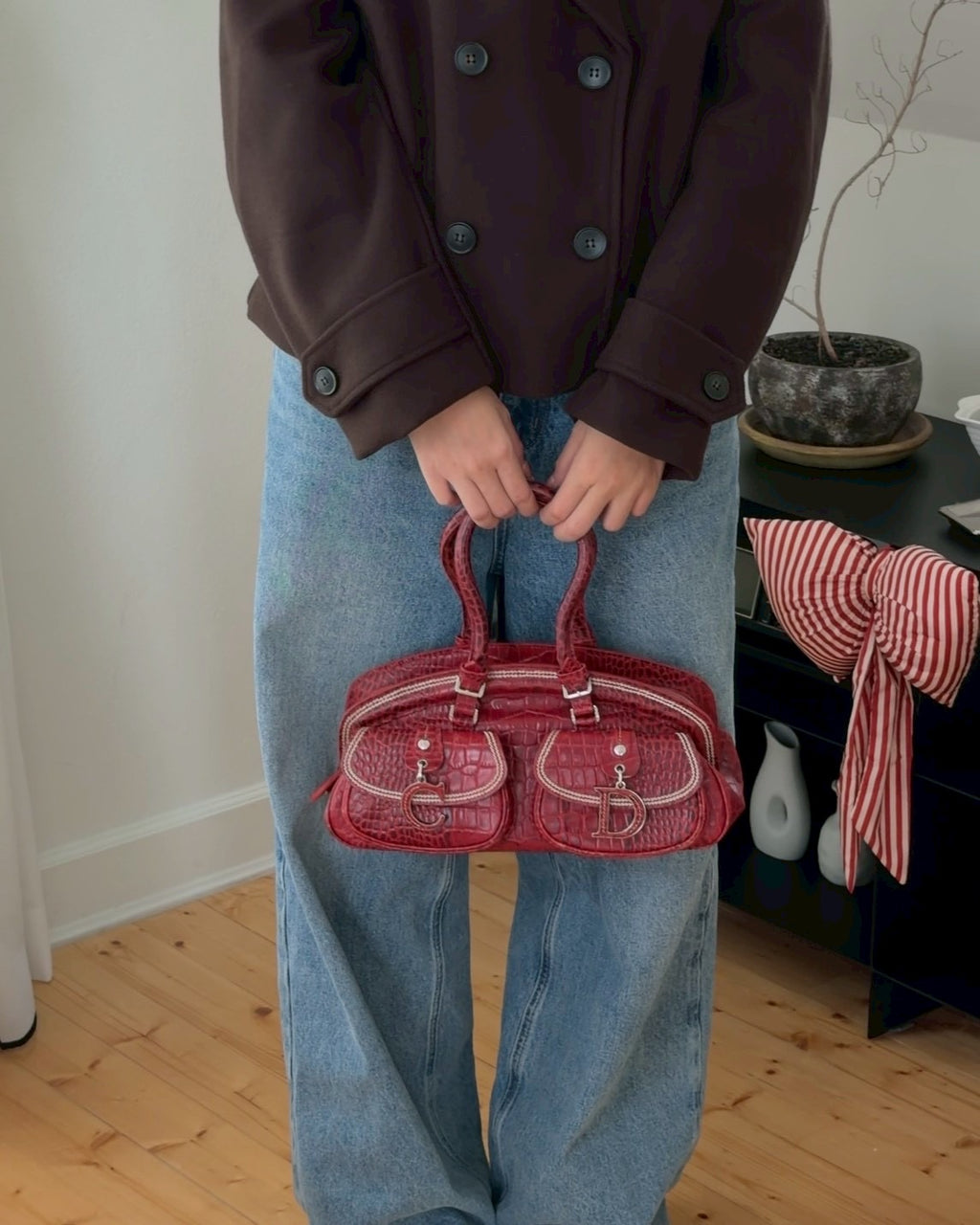 Dior detective crocodile leather