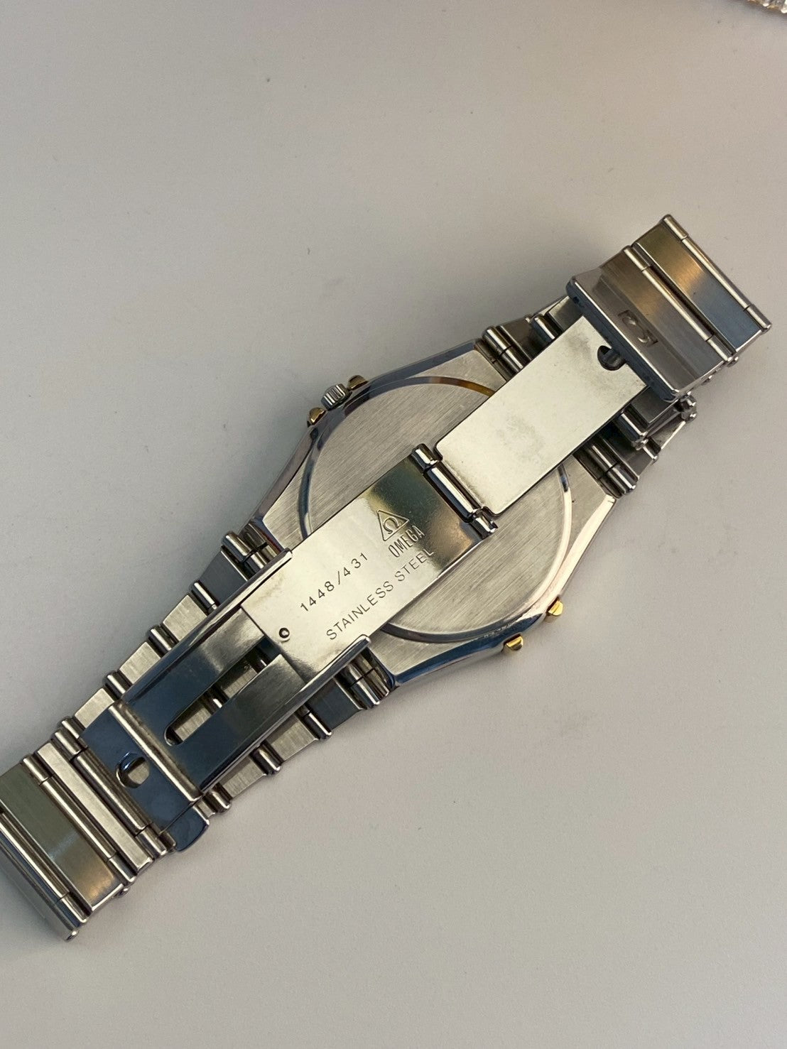 Omega constellation twotone date gold dial