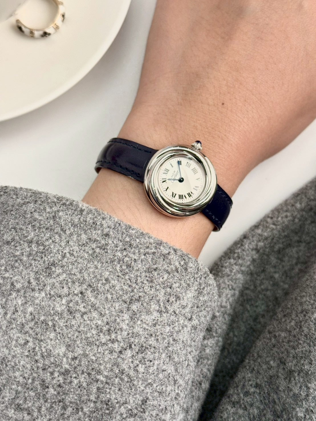 cartier trinity white dial c.4014