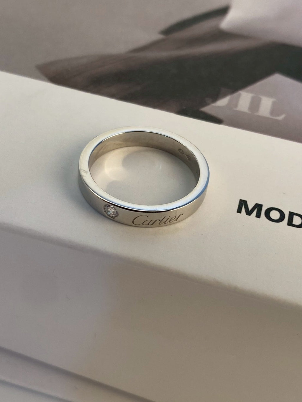 Cartier ring wedding band diamond