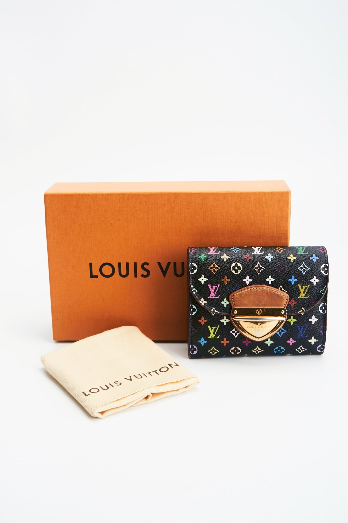Louis vuitton multicolor black wallet