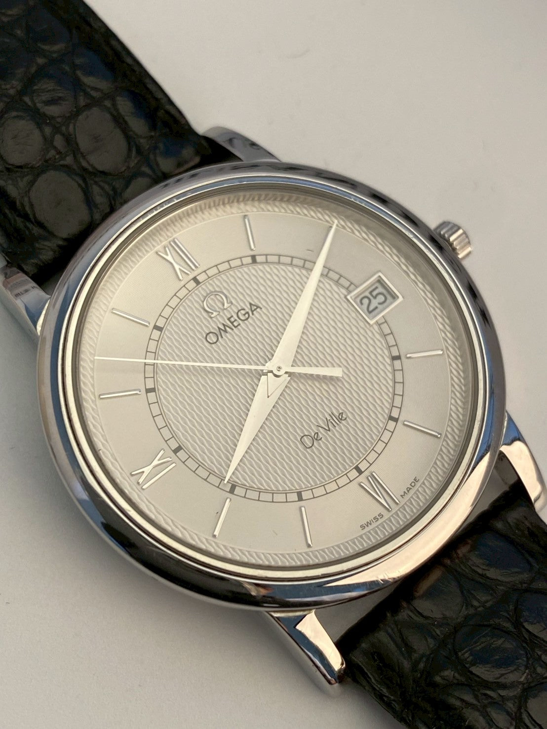 Omega deville date silver watch c.6480