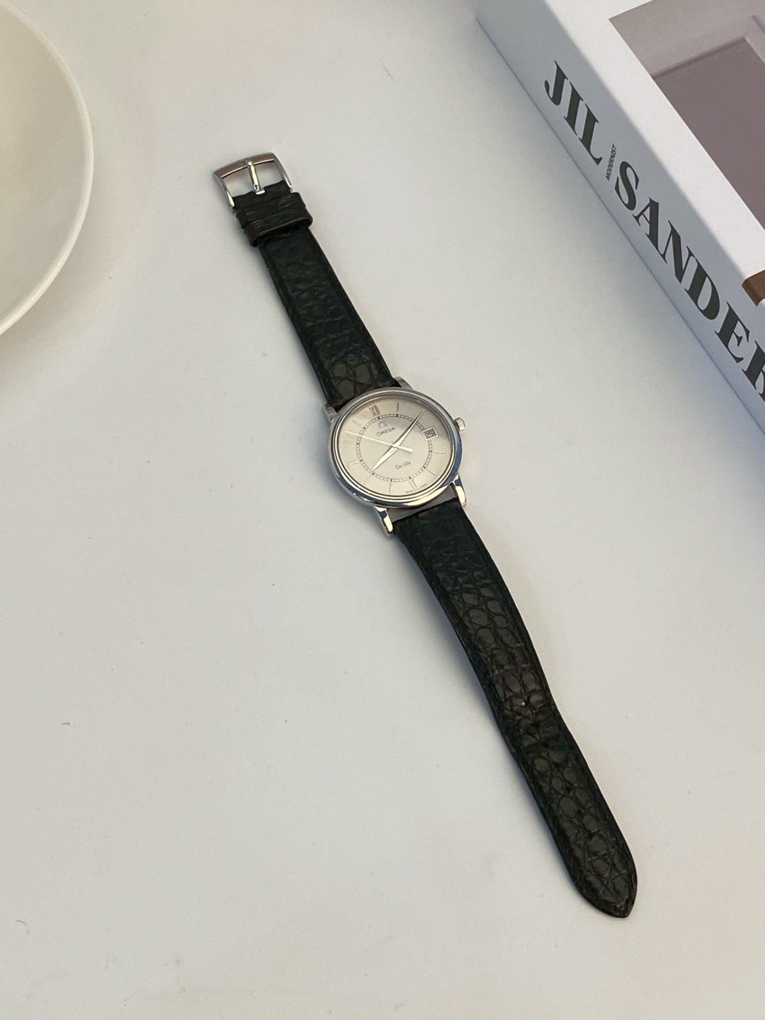 Omega deville date silver watch c.6480