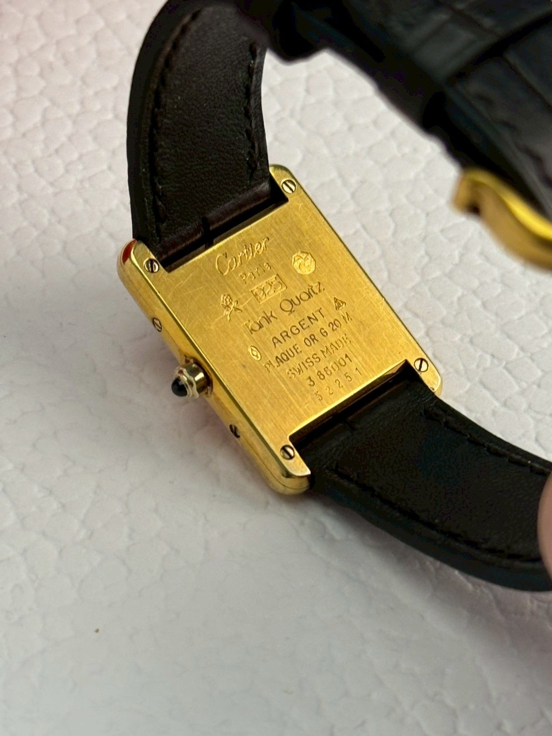 artier vermeil tank red s size. C.2251