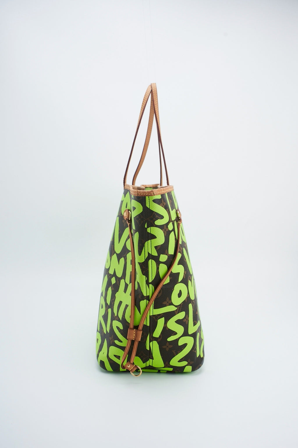 Lv graffiti neverfull green gm