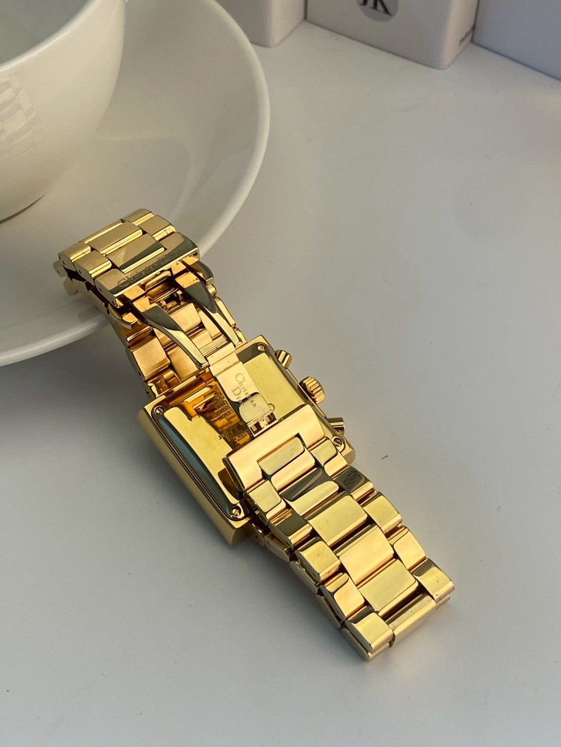 Dior gold gray dial chronograph c.5772