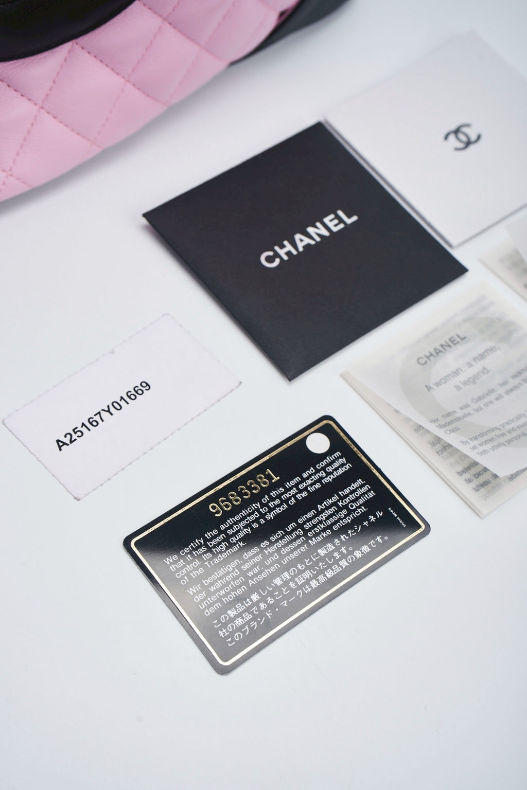 Chanel cambon mini tote pink