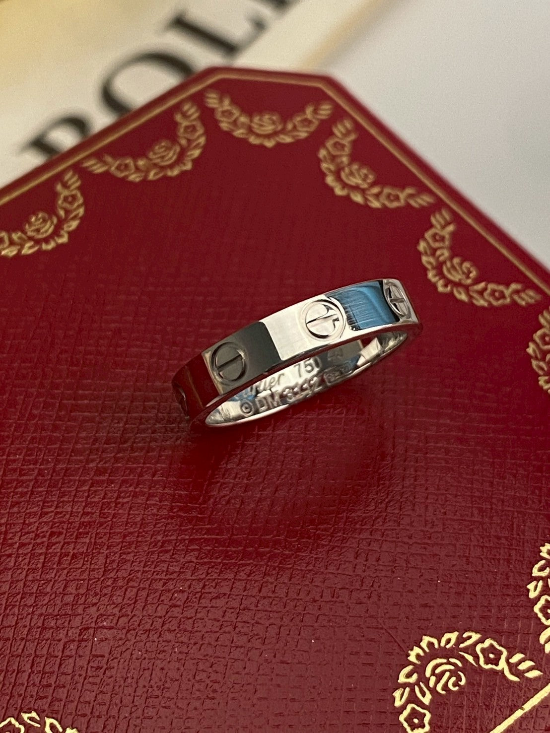 Cartier love ring 18k platinum