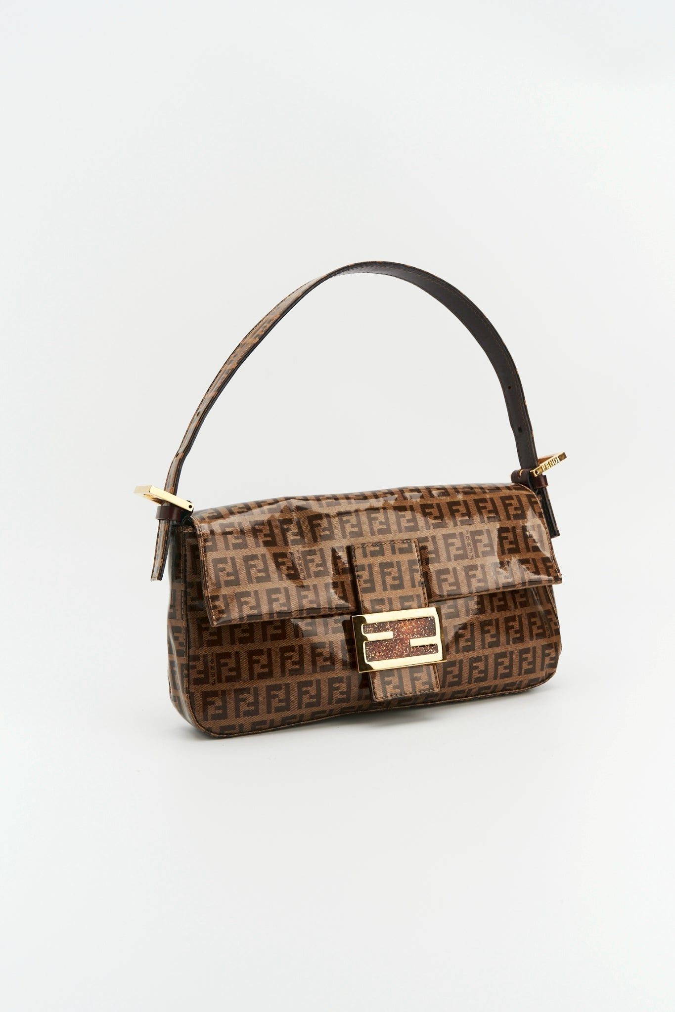 Fendi zucca baguette patent