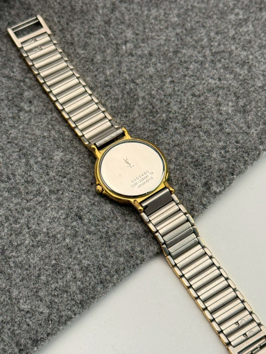 Ysl cream dial two-tone c.0480